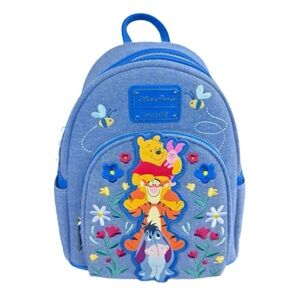 Disney Parks Loungefly Winnie the Pooh Denim Backpack - NWT